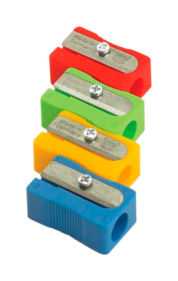 The Pencil Grip Inc Eisen Handheld Plastic Pencil Sharpeners, Assorted Colors, Pack of 25, Item Number 1439410